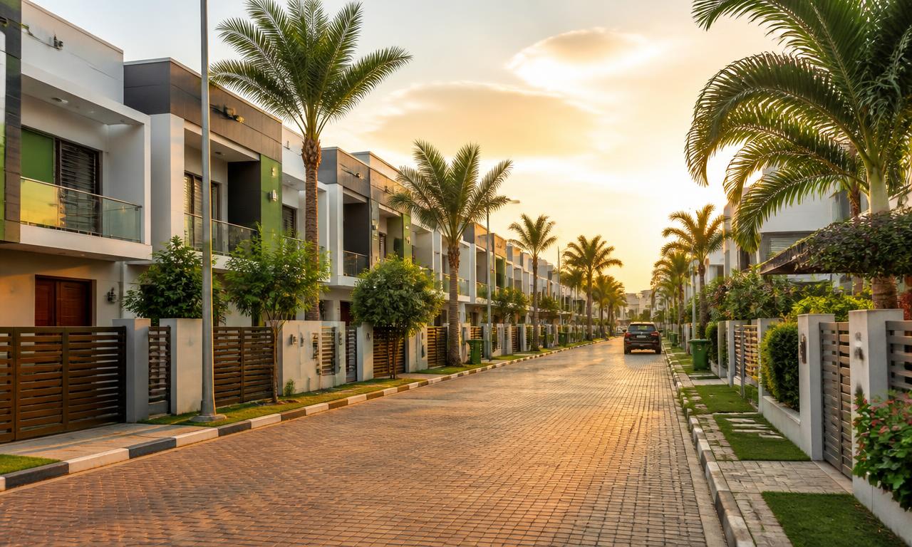 Modern residential street in West Africa — AfriHome by dzefe.com